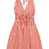 Faithfull - Ermita Mini Dress Orozco Stripe Dusty Tomato