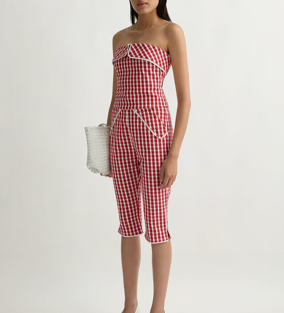Posse - EBONY STRAPLESS TOP