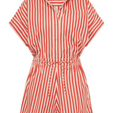 Faithfull - Zion Playsuit Orozco Stripe Dusty Tomato