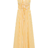 Faithfull - Ermita Midi Dress Orozco Stripe Mustard