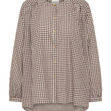 Posse - MIRA SHIRT - PETITE MOCHA GINGHAM