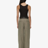 Christopher Esber - Tropical Wool Leather Waisted Trouser