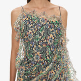 Christopher Esber - Hand Painted Draped Lace Mini Dress