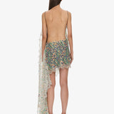 Christopher Esber - Hand Painted Draped Lace Mini Dress