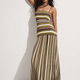 Faithfull - Essenia Knit Dress Espresso Pine Stripe