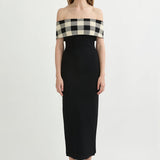Posse - PIPPA OFF THE SHOULDER DRESS - HERITAGE PLAID