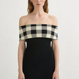 Posse - PIPPA OFF THE SHOULDER DRESS - HERITAGE PLAID