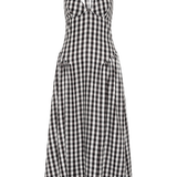 Faithfull - La Cala Midi Dress Gingham Black