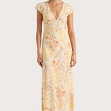 Faithfull - Esson Midi Dress Adeline Floral Yellow