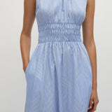 Faithfull - Astra Midi Dress Soft Blue Stripe