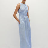 Faithfull - Astra Midi Dress Soft Blue Stripe
