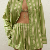 Faithfull - Clemente Shirt Ombre Stripe Juniper