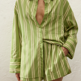 Faithfull - Clemente Shirt Ombre Stripe Juniper