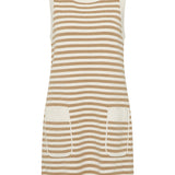Posse - ARI MINI DRESS - TAN STRIPE