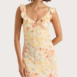 Faithfull - Yvonne Midi Dress Adeline Floral Yellow