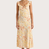 Faithfull - Yvonne Midi Dress Adeline Floral Yellow