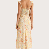 Faithfull - Yvonne Midi Dress Adeline Floral Yellow
