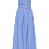 Faithfull - Portlligat Maxi Dress Joao Stripe Azulejo Blue