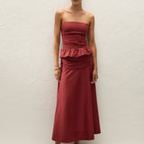 Faithfull - Simone Skirt Porto Red