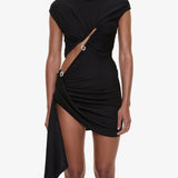 Christopher Esber - Droplet Crystal Clasp Draped Tank Dress