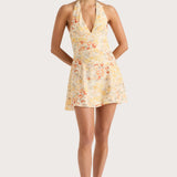 Faithfull - Mira Mini Dress Adeline Floral Yellow