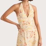 Faithfull - Mira Mini Dress Adeline Floral Yellow