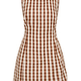 Faithfull - Sofia Mini Dress Gingham Cedar