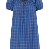 Faithfull - Costa Mini Dress Flor Check Cobalt