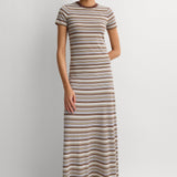 Faithfull - Casia Maxi Skirt Canaria Stripe Carob