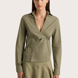 Faithfull - Baia Wrap Shirt Khaki - Final Sale