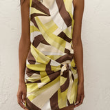 Faithfull - Souline Mini Dress Mila Geometric Print