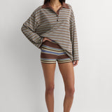Faithfull - Ivana Polo Shirt La Palma Stripe Carob
