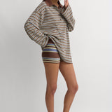 Faithfull - Playa Mini Short La Palma Stripe Carob
