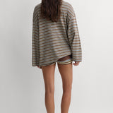 Faithfull - Playa Mini Short La Palma Stripe Carob