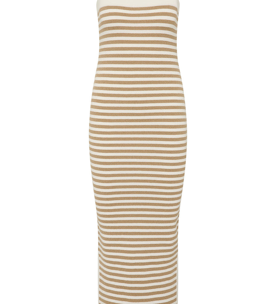 Posse - ARI DRESS - TAN STRIPE