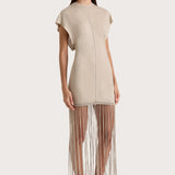 Faithfull - Ines Fringe Dress Oatmeal - Final Sale