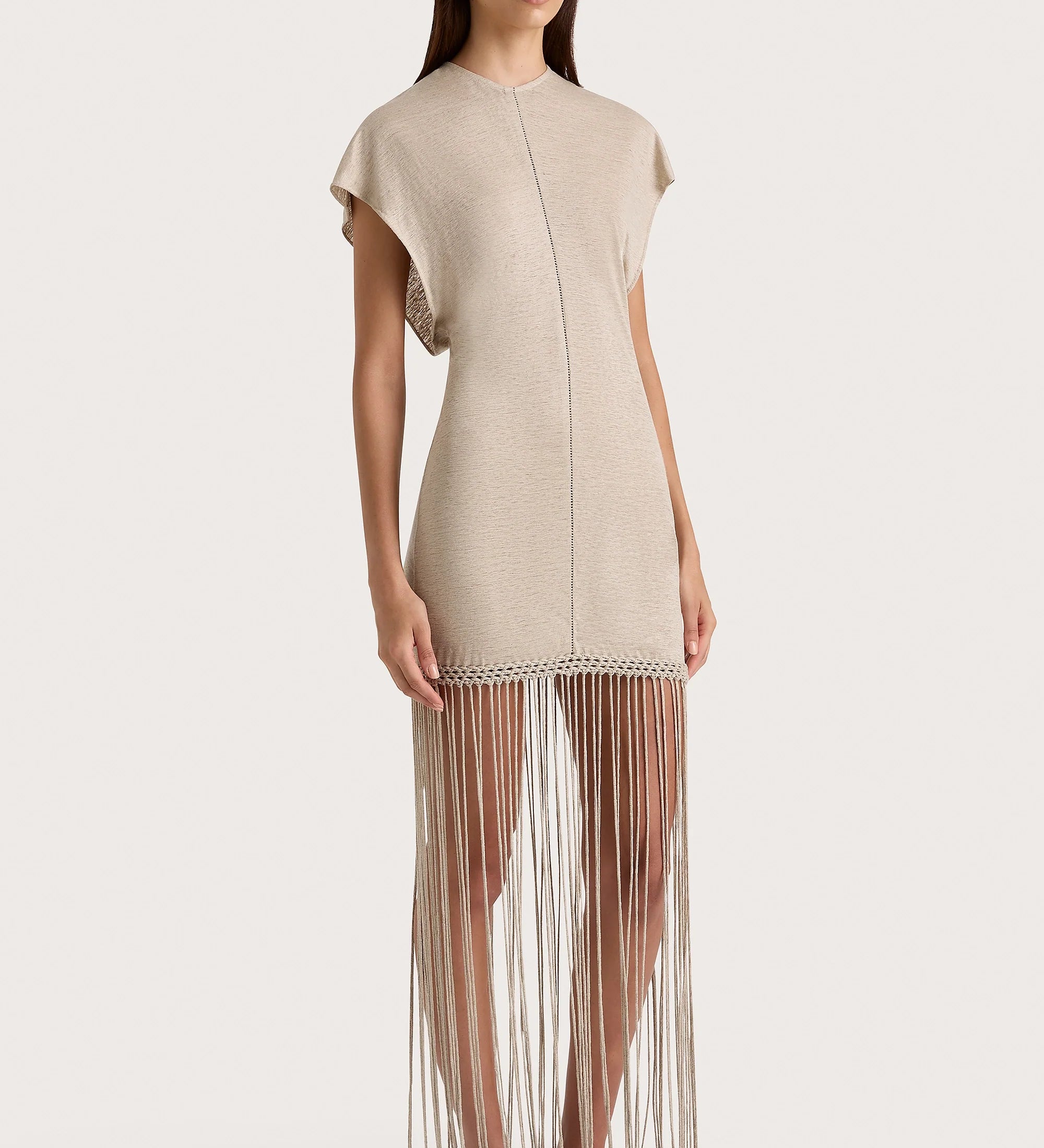 Faithfull - Ines Fringe Dress Oatmeal - Final Sale