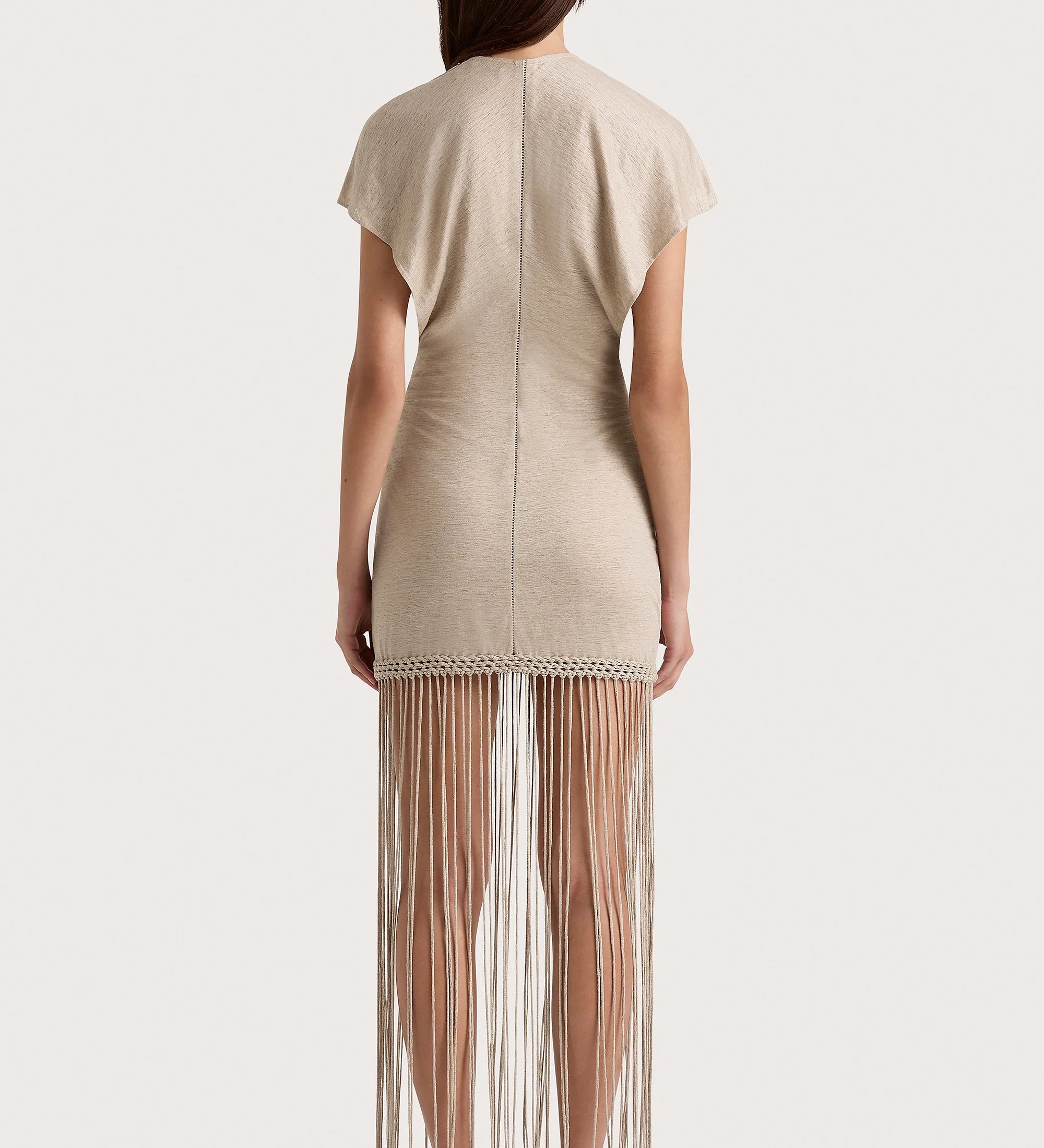 Faithfull - Ines Fringe Dress Oatmeal - Final Sale