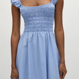 Faithfull - Lene Mini Dress Micro Gingham Soft Blue - Final Sale