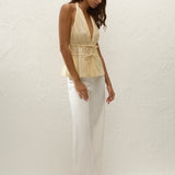 Faithfull - Ermita Top Ombre Stripe Faded Mustard