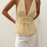 Faithfull - Ermita Top Ombre Stripe Faded Mustard