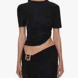 Christopher Esber - Bezel Quartz Ruched Tee