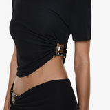 Christopher Esber - Bezel Quartz Ruched Tee