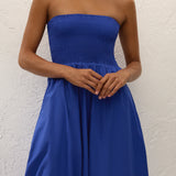 Faithfull - Lunaire Midi Dress Cobalt