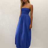 Faithfull - Lunaire Midi Dress Cobalt