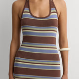 Faithfull - Camile Maxi Dress La Palma Stripe Carob