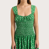 Faithfull - Yerres Mini Dress Green