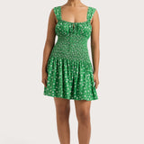 Faithfull - Yerres Mini Dress Green