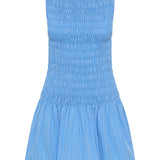 Faithfull - Maria Mini Dress Mico Pinstripe Azul