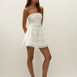 Faithfull - Roja Mini Dress Rosa Broderie White